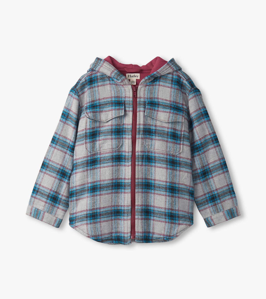 Hatley Boys Girls Infants Toddlers Kids Juniors Plaid Hoodie Jacket Zipper 100% Cotton The Plaid Giraffe Children's Boutique