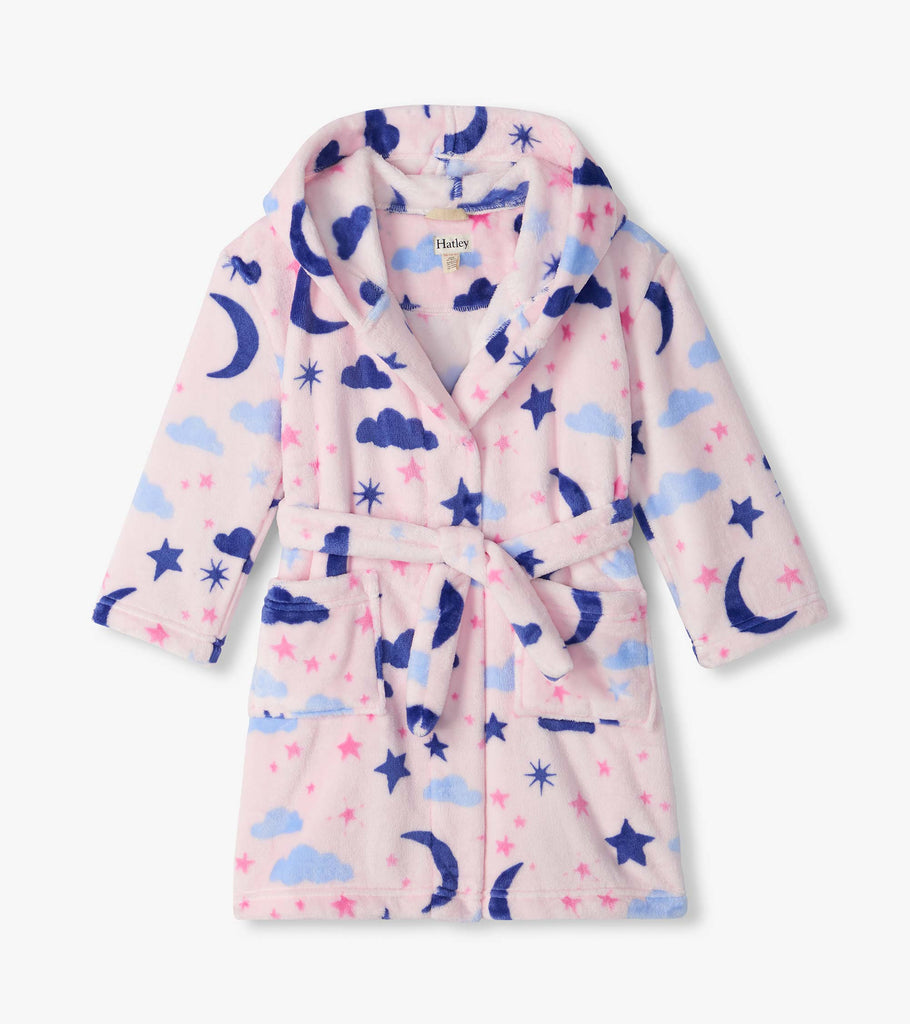 Hatley Boys Girls Unisex Infants Toddlers Kids Juniors Robe Stars Moons Clouds Fleece Hood Cotton The Plaid Giraffe Children's Boutique 