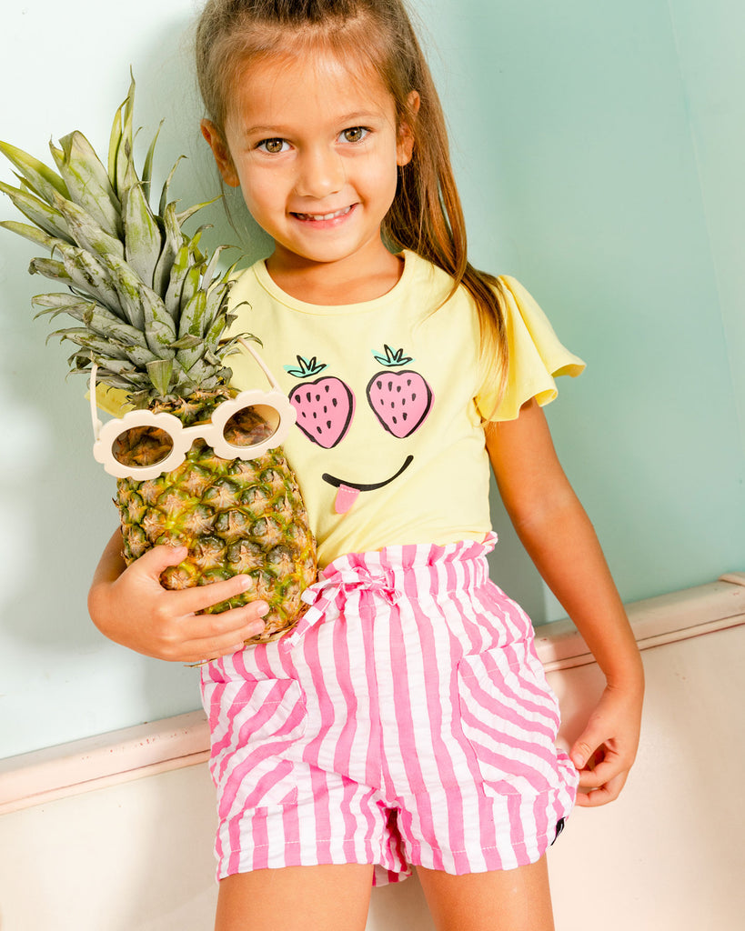 Deux Par Deux Girls Toddlers Kids Juniors Shorts Striped Seersucker Bag Waist The Plaid Giraffe Childrens Boutique
