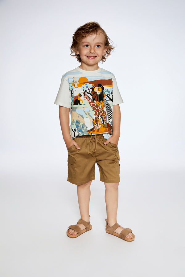 Deux Par Deux Boys Toddlers Kids Juniors Cargo Shorts 100% Cotton The Plaid Giraffe Childrens Boutique