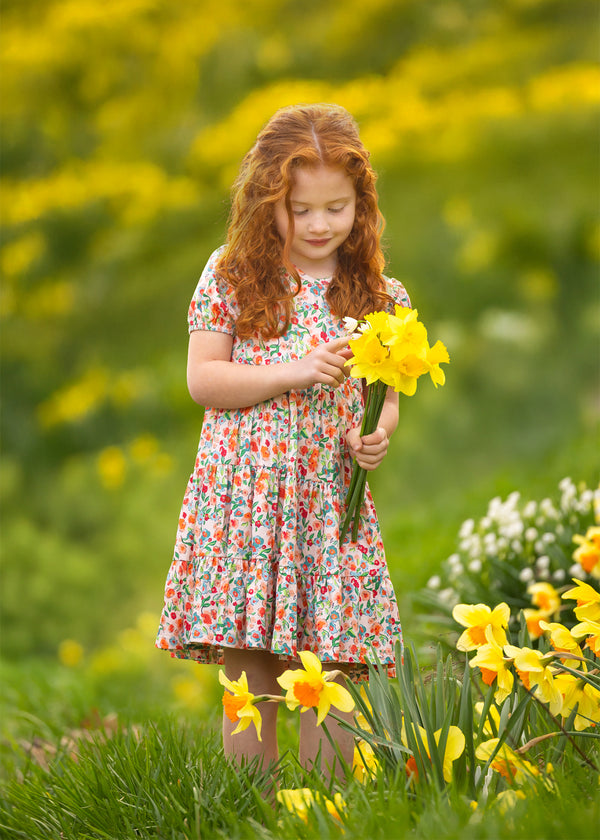 Mabel and Honey Girls Infants Toddlers Kids Dress Flowers Floral The Plaid Giraffe Children's Boutique