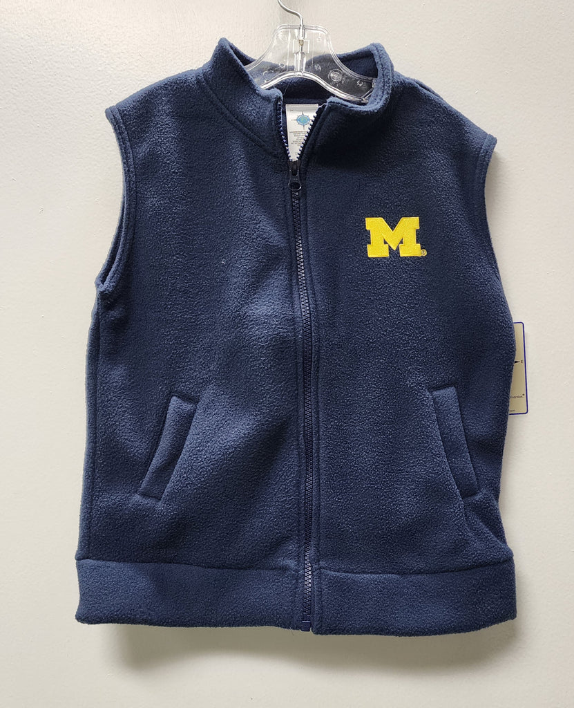 Creative Knitwear Boys Girls Unisex Fleece Vest University of Michigan Wolverines The Plaid Giraffe Childrens Boutique