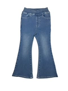 Girls Criss Cross Waist Flare Jeans