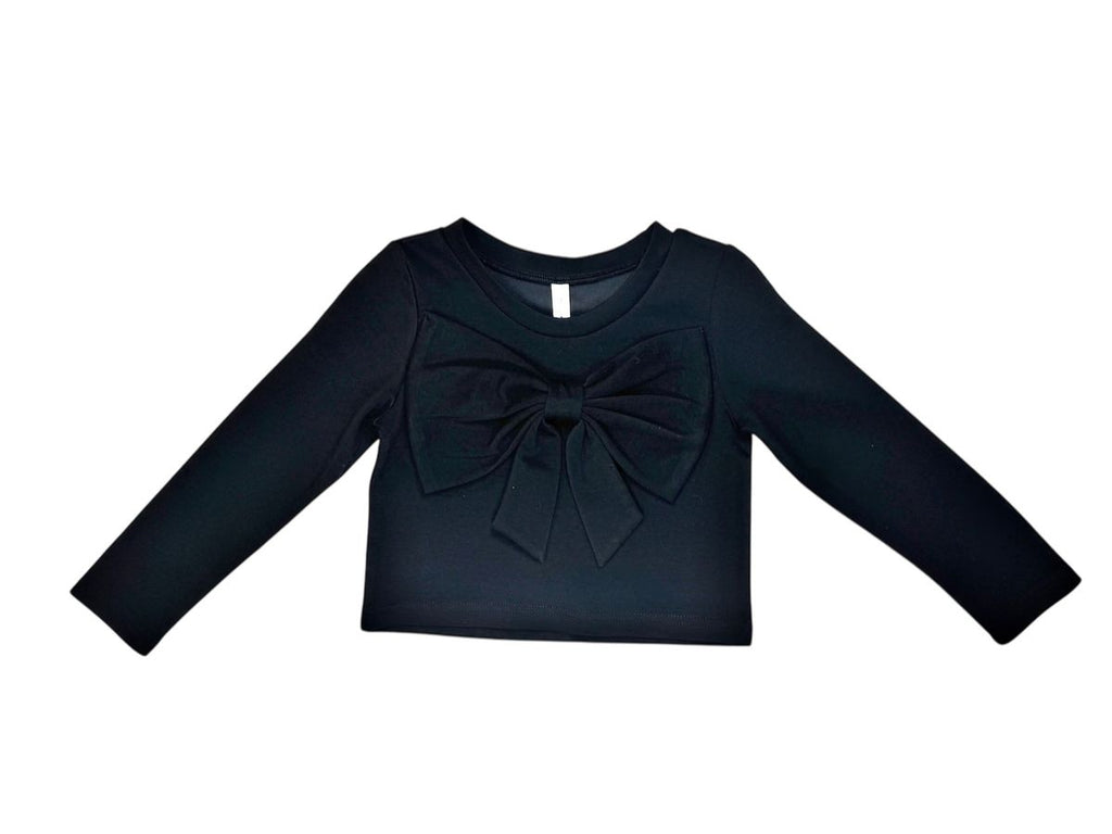 ML Kids Girls Toddlers Kids Juniors Long Sleeve Top Stretch Bow Front  The Plaid Giraffe Children's Boutique