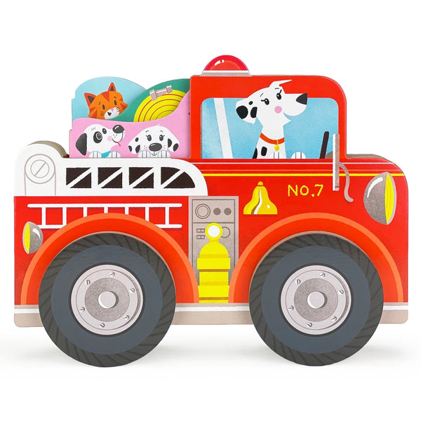 Cottage Door Press Boys Girls Unisex Infants Toddlers Kids Fire Truck Tales Three Board Books Learning Interactive The Plaid Giraffe Children's Boutique