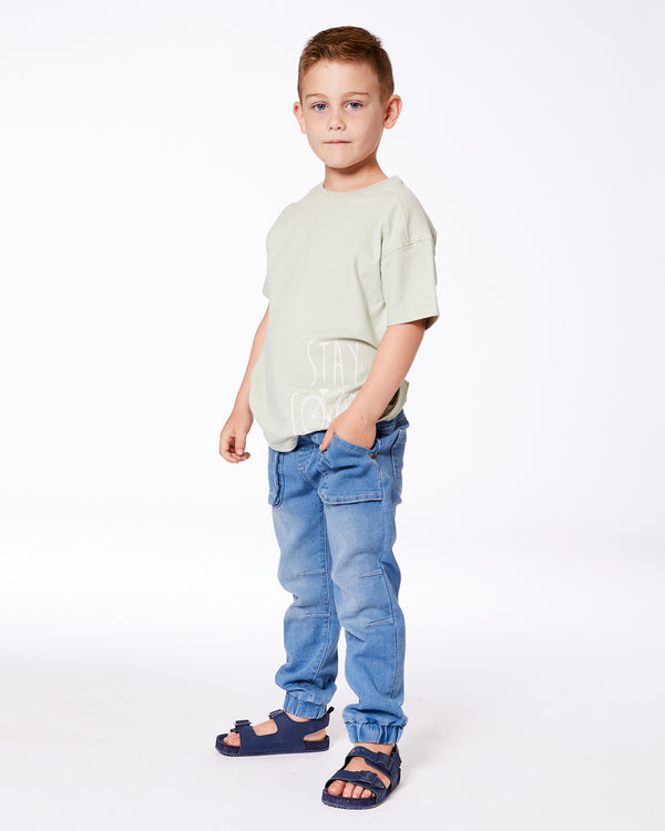 Deux Par Deux Boys Girls Toddlers Kids Juniors Denim Jeans Elastic Waist The Plaid Giraffe Childrens Boutique