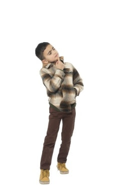 Appaman Boys Girls Toddlers Kids Juniors Hooded Outer Jacket Shirt Brown Plaid 100% Cotton The Plaid Giraffe Children's Boutique