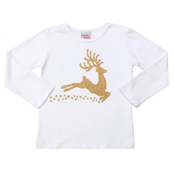 Sparkle Sisters by Couture Clips Girls Boys Infants Toddlers Kids Juniors Top Glitter Reindeer Stars Christmas Holidays The Plaid Giraffe Children's Boutique