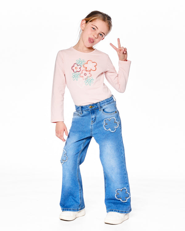 2 Piece L/S Flower Top & Leggings