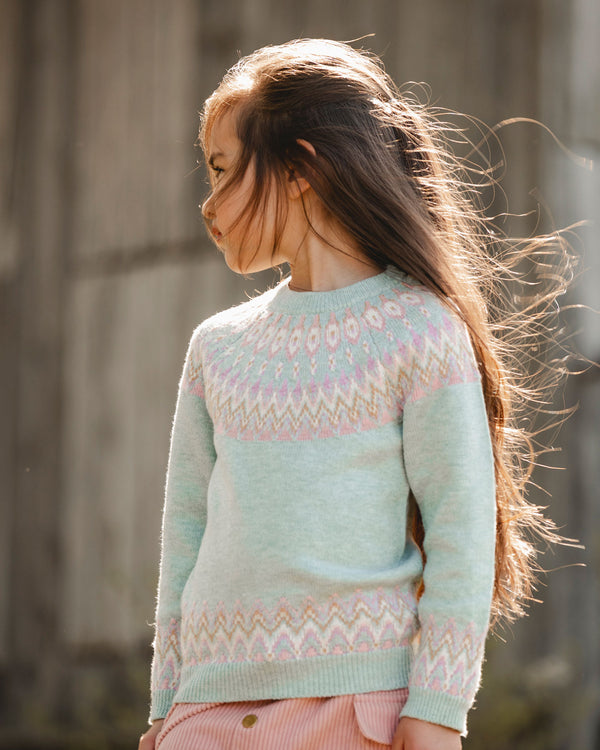 Deux Par Deux Girls Boys Toddlers Kids Juniors Sweater Norwegian Jacquard The Plaid Giraffe Children's Boutique