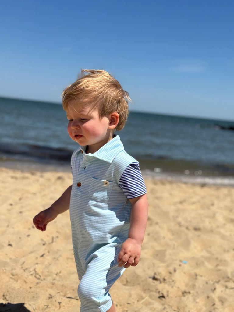 Boys S/S Saltash Polo Romper