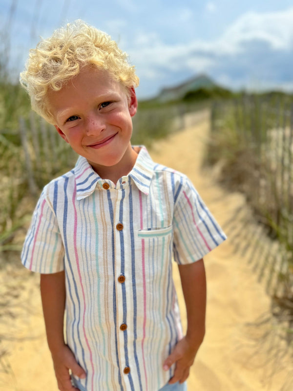 Boys S/S Newport Striped Shirt