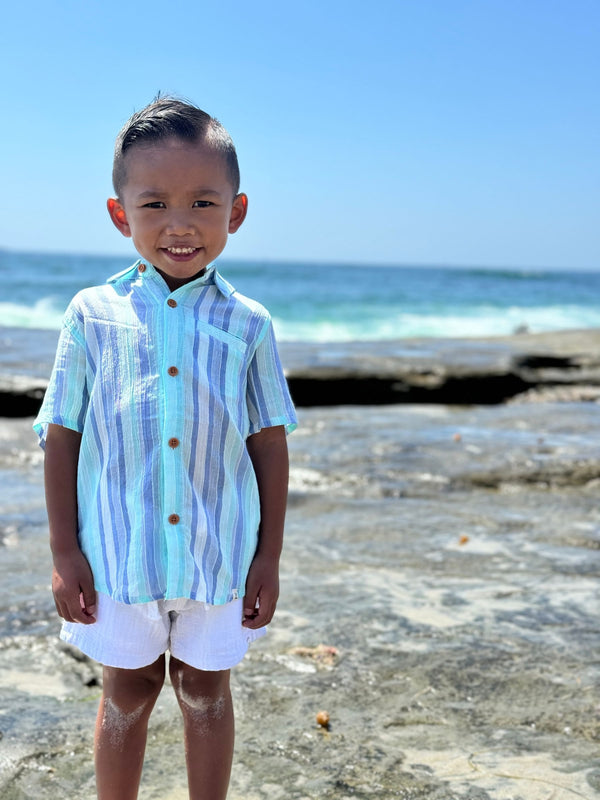 Boys S/S Newport Striped Shirt