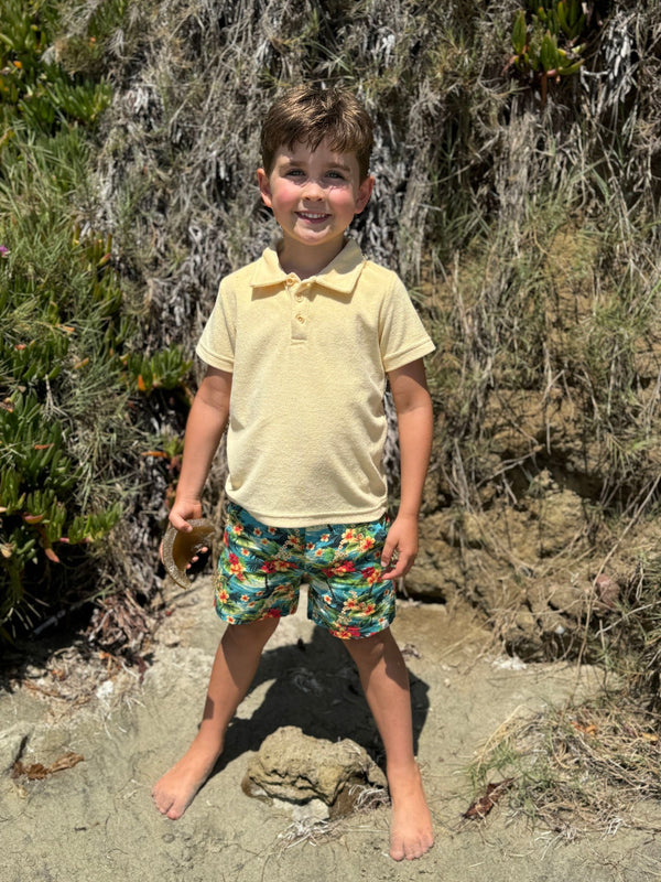 Boys Mahalo Flower Shorts