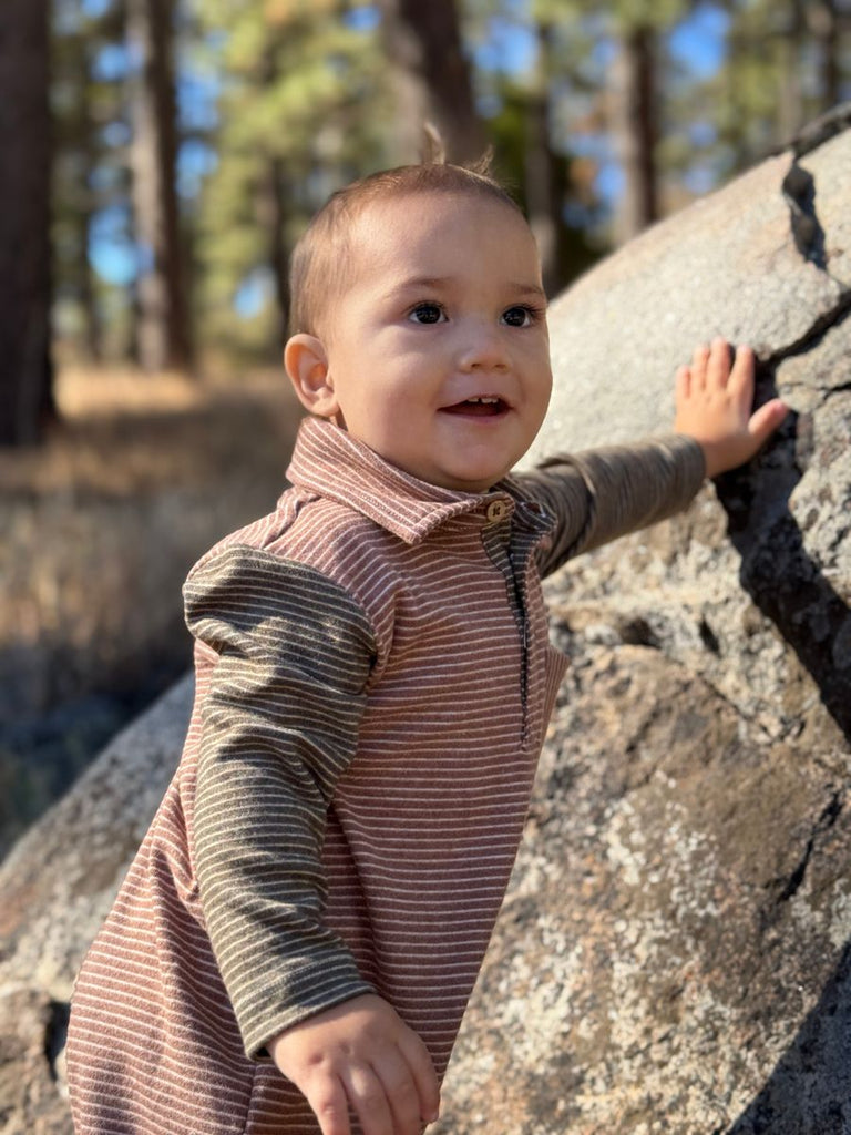 Boys Arlington L/S Polo Romper