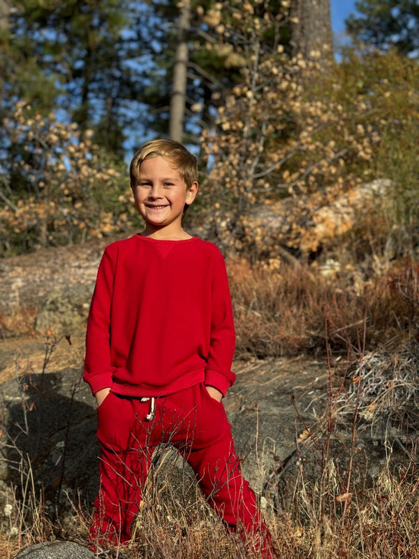 Boys L/S Tarquin Red Shirt