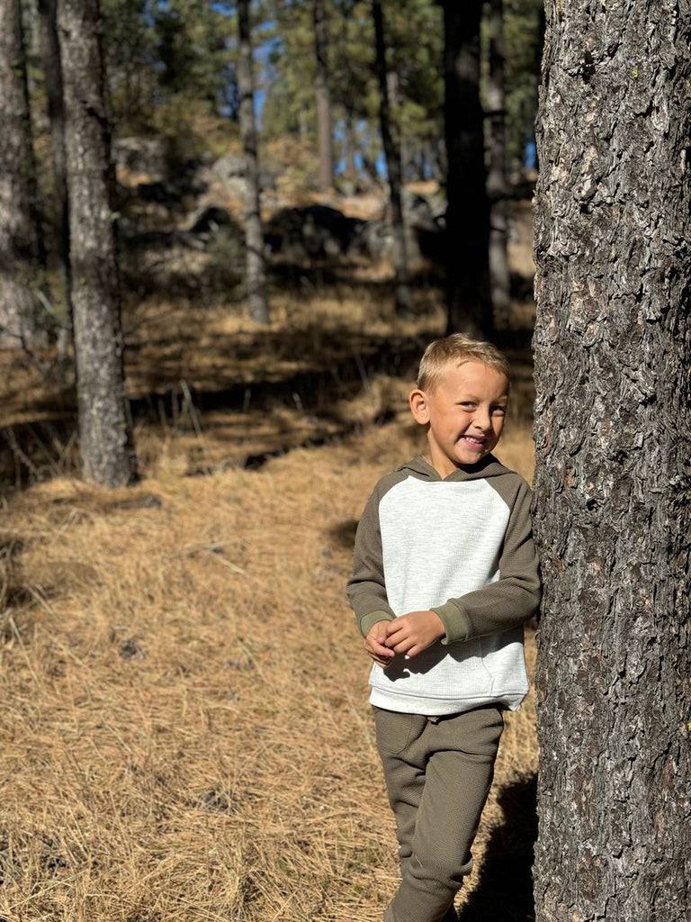Me & Henry Boys Infants Toddlers Kids Juniors Waffle Weave Hoodie The Plaid Giraffe Children's Boutique
