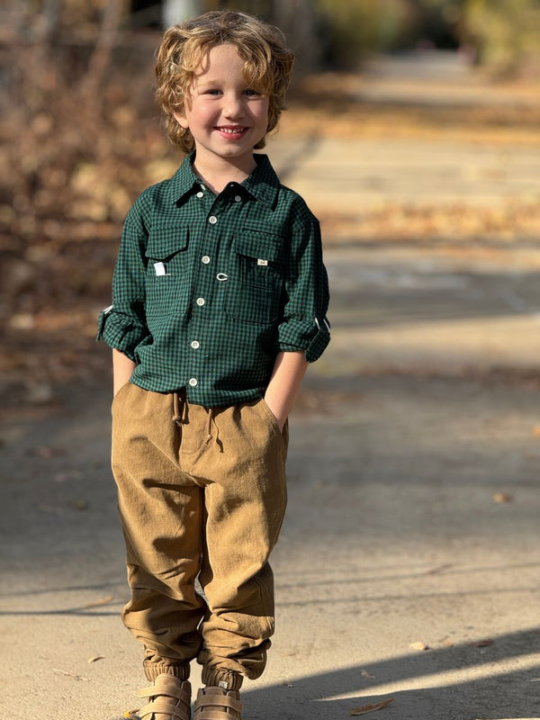 Me & Henry Boys Infants Toddlers Kids Juniors Pants 100% Cotton The Plaid Giraffe Children's Boutique