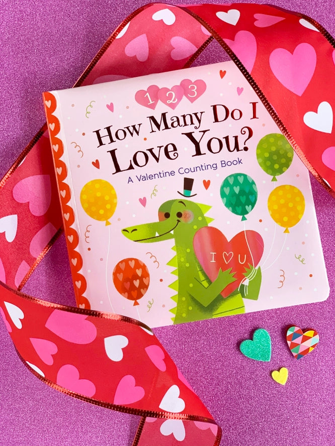 Cottage Door Press Boys Girls Unisex Infants Toddlers Kids Juniors  How Many Do I Love You? Board Book Valentine's Holiday The Plaid Giraffe Childrens Boutique