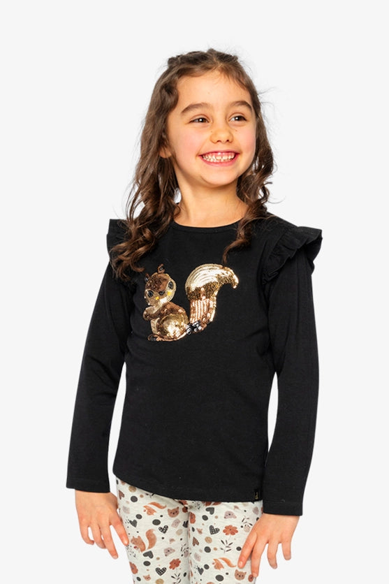 Deux Par Deux Girls Boys Unisex Infants Toddlers Kids Juniors Top Sequins Leggings Squirrels Forest Animals Organic Cotton The Plaid Giraffe Children's Boutique
