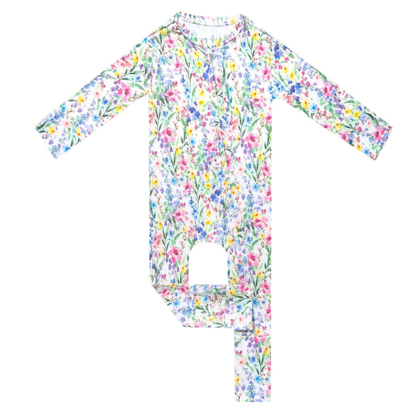 Copper Pearl Girls Boys Infants Convertible Footie Sleeper Sleepwear Nightwear Flowers Floral Two-way Zipper The Plaid Giraffe Children's Boutique