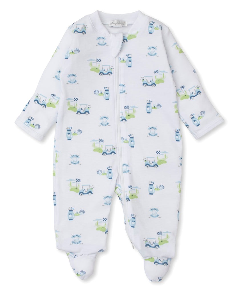 Kissy Kissy Girls Boys Infants Footie Sleeper Sleepwear Nightwear Golf Sports Two-way Zipper 100% Pima Cotton The Plaid Giraffe Childrens Boutique