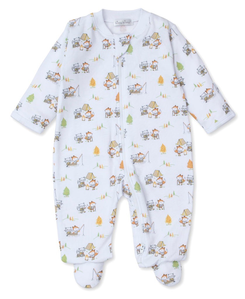 Kissy Kissy Girls Boys Unisex  Infants Footie Sleeper Sleepwear Nightwear Foxes Camping Tents Fishing Two-way Zipper 100% Pima Cotton The Plaid Giraffe Childrens Boutique