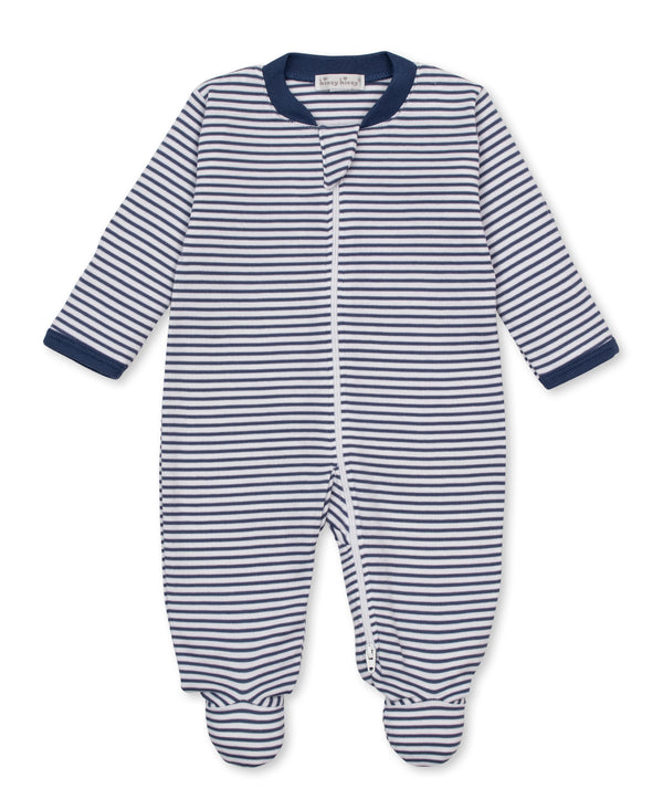 Kissy Kissy Boys Girls Unisex Infants Toddlers Kids Footie Sleeper Sleepwear Nightwear Striped Two-way Zipper 100% Pima Cotton The Plaid Giraffe Children's Boutique