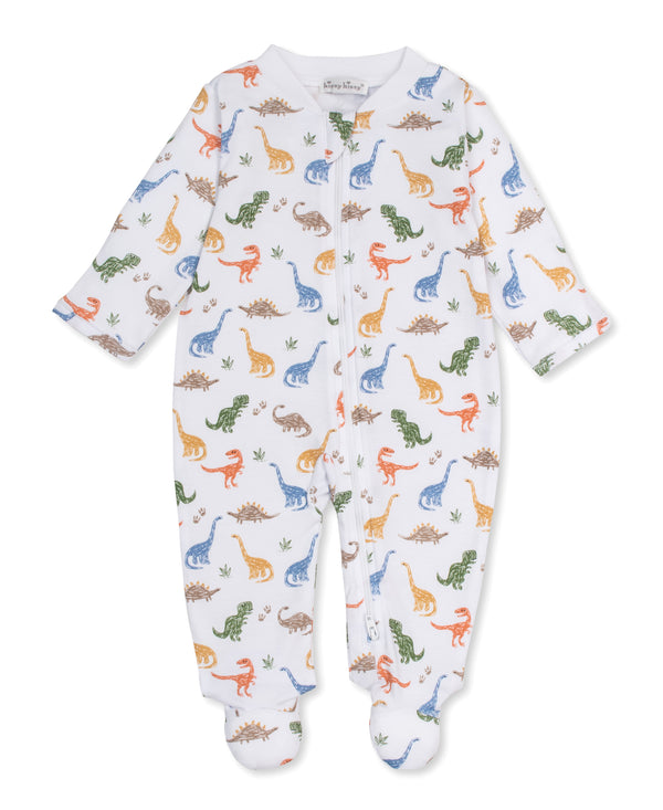 Kissy Kissy Boys Girls Unisex Infants Toddlers Dino Stomp Footie Sleeper Sleepwear Nightwear Dinosaurs Two-way Zipper 100% Pima Cotton The Plaid Giraffe Children's Boutique