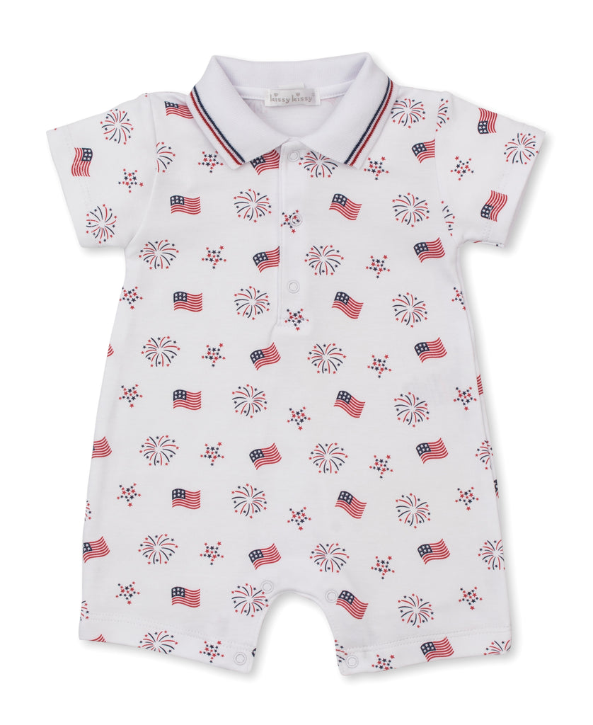 Boys Flag & Fireworks Romper