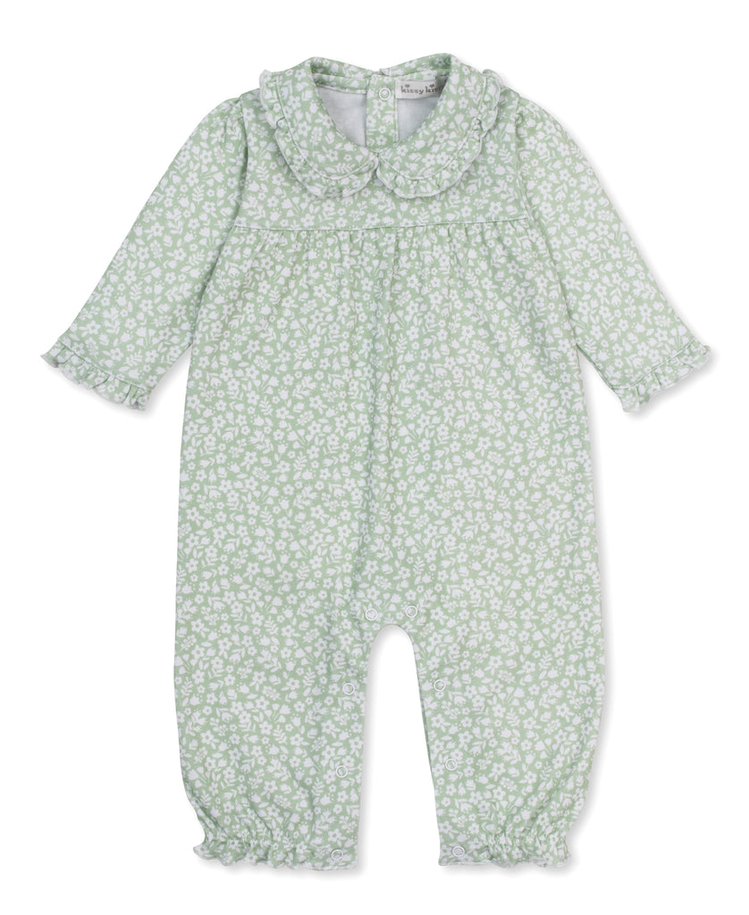 Kissy Kissy Girls Boys Unisex Infants Toddlers Kids Romper Ruffles 100% Pima Cotton Floral Flowers The Plaid Giraffe Children's Boutique