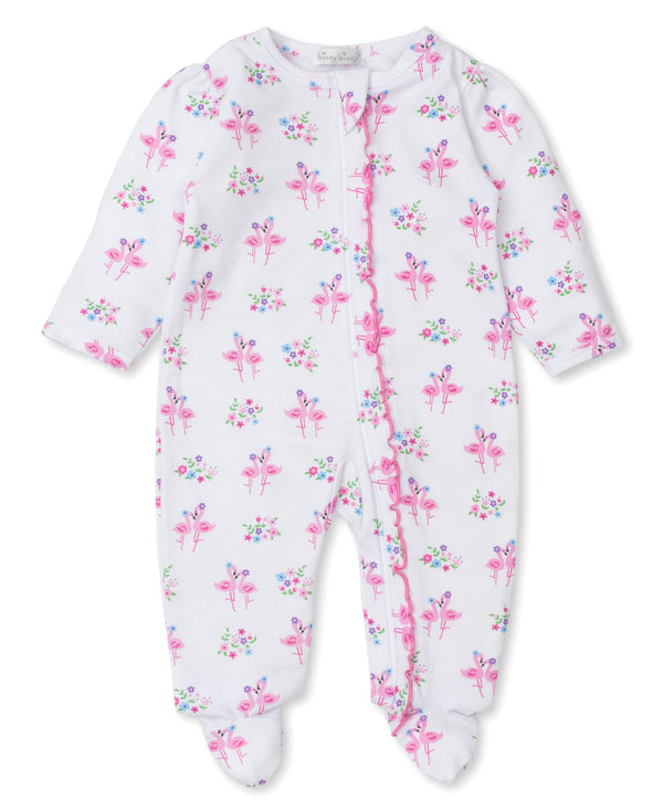 Kissy, Kissy Girls Infants Footie Sleeper Sleepwear Nightwear Flamingos Flowers 100% Pima Cotton The Plaid Giraffe Childrens Boutique