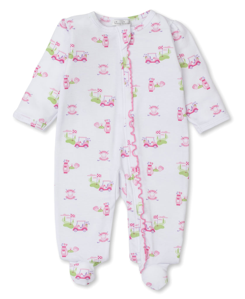 Kissy Kissy Girls Boys Infants Footie Sleeper Sleepwear Nightwear Golf Sports Two-way Zipper 100% Pima Cotton The Plaid Giraffe Childrens Boutique