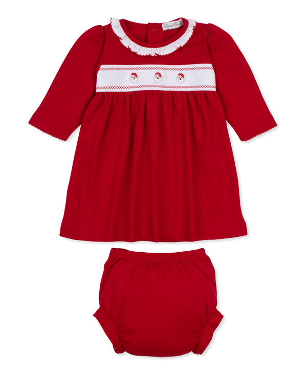 Kissy Kissy Girls Boys Unisex Infants Toddlers Dress Christmas Holidays Santa 100% Pima Cotton The Plaid Giraffe Children's Boutique