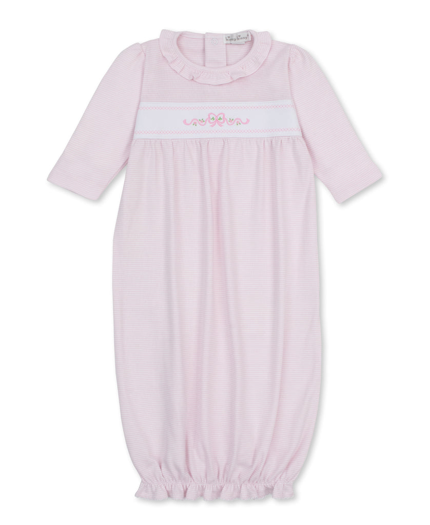 Kissy Kissy Boys Girls Unisex Infants Toddlers Kids Elastic Bottom Gown Sleepwear Nightwear Striped Flowers Ribbons Bows 100% Pima Cotton The Plaid Giraffe Children's Boutique