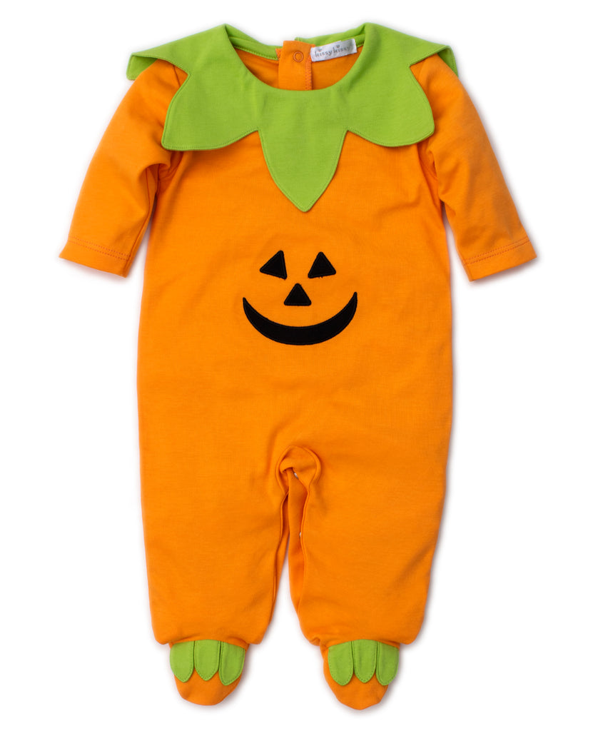 Kissy Kissy Boys Girls Unisex Infants Footie Sleeper Sleepwear Nightwear Pumpkins Halloween Costume 100% Pima Cotton The Plaid Giraffe Childrens Boutique