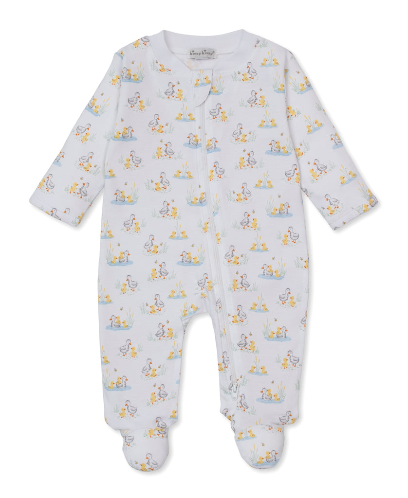 Kissy Kissy Girls Boys Unisex Infants Toddlers Footie Sleeper Sleepwear Ducks Ponds Farm Animals Two-way Zipper Bib 100% Pima Cotton The Plaid Giraffe Children's Boutique