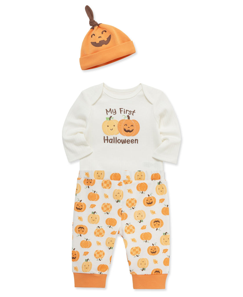 Little Me Girls Boys Infants Toddlers Bodysuit Pants Hat Halloween Pumpkins The Plaid Giraffe Children's Boutique