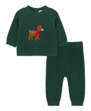 Little Me Boys Girls Infants Toddlers Sweater Pants Christmas Reindeer Holidays 100% Cotton The Plaid Giraffe Children's Boutique