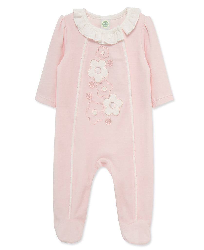 Little Me Girls Boys Infants Toddlers Footie Sleeper Sleepwear Nightwear Velour Flowers The Plaid Giraffe Children's Boutique