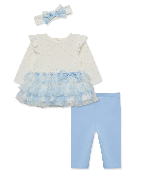 3 Piece Girls Floral Tutu, Leggings, and Headband