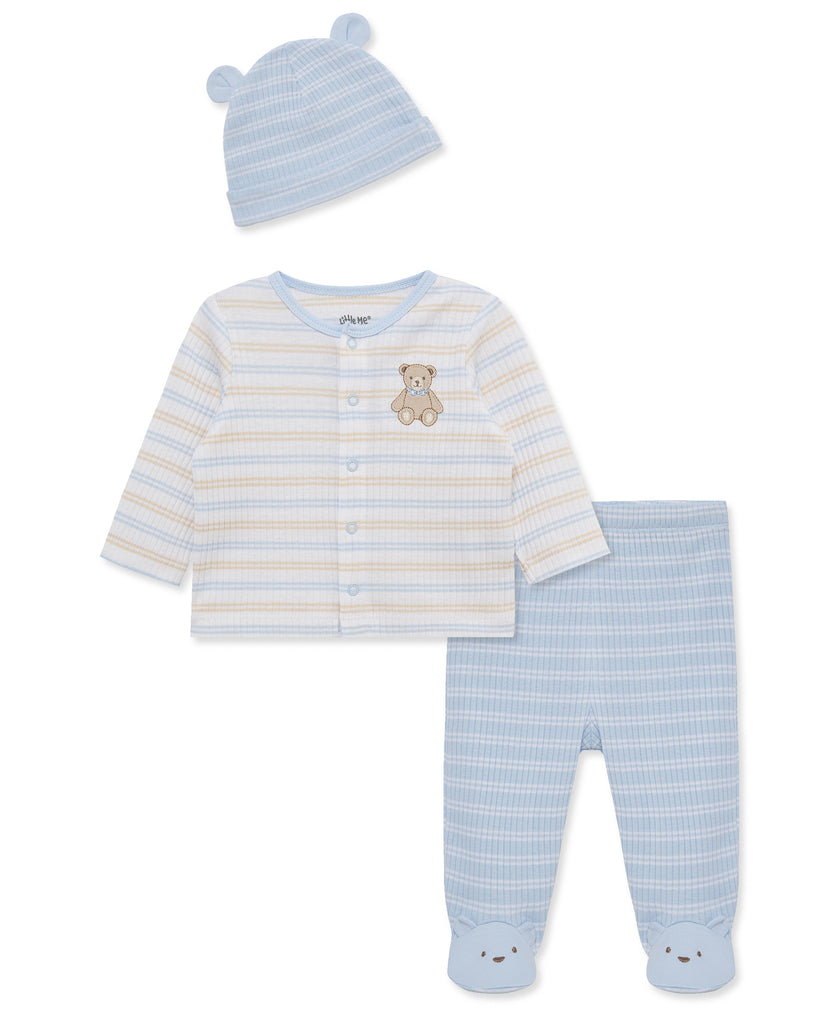 Little Me Girls Boys Unisex Infants Toddlers Shirt Pants Hat Bears Stripes Home From The Hospital 100% Organic Cotton The Plaid Giraffe Children's Boutique