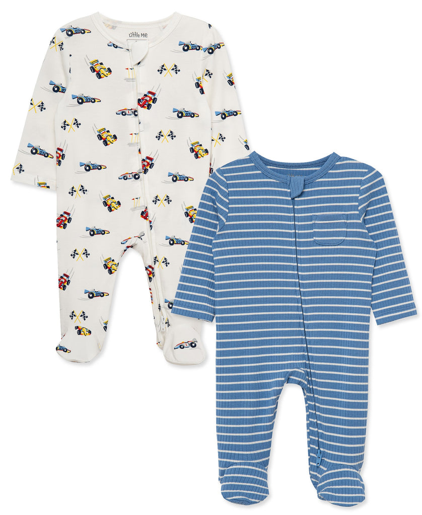 Little Me Boys Girls Infants Toddlers Kids Footie Sleeper Sleepwear Nightwear Racecars Stripes Two-way Zipper Hats Bamboo The Plaid Giraffe Children's Boutique