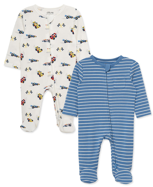 Little Me Boys Girls Infants Toddlers Kids Footie Sleeper Sleepwear Nightwear Racecars Stripes Two-way Zipper Hats Bamboo The Plaid Giraffe Children's Boutique