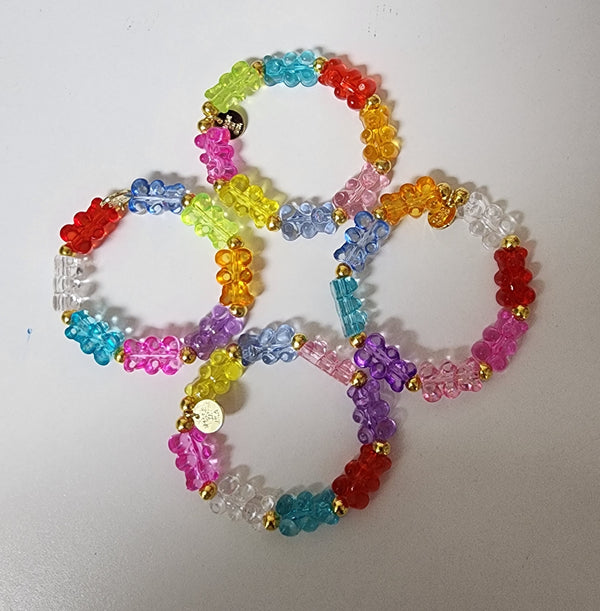 Little Miss Zoe Girls Toddlers Kids Jewelry Stretch Bracelet Gummy Bears The Plaid Giraffe Children's Boutique