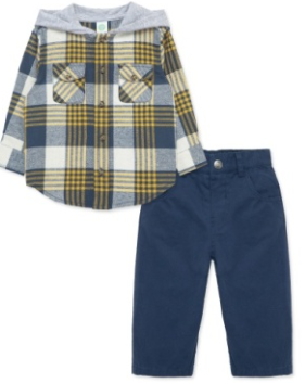 Little Me Boys Girls Unisex Infants Toddlers Kids Plaid Hoodie Pants 100% Cotton The Plaid Giraffe Children's Boutique