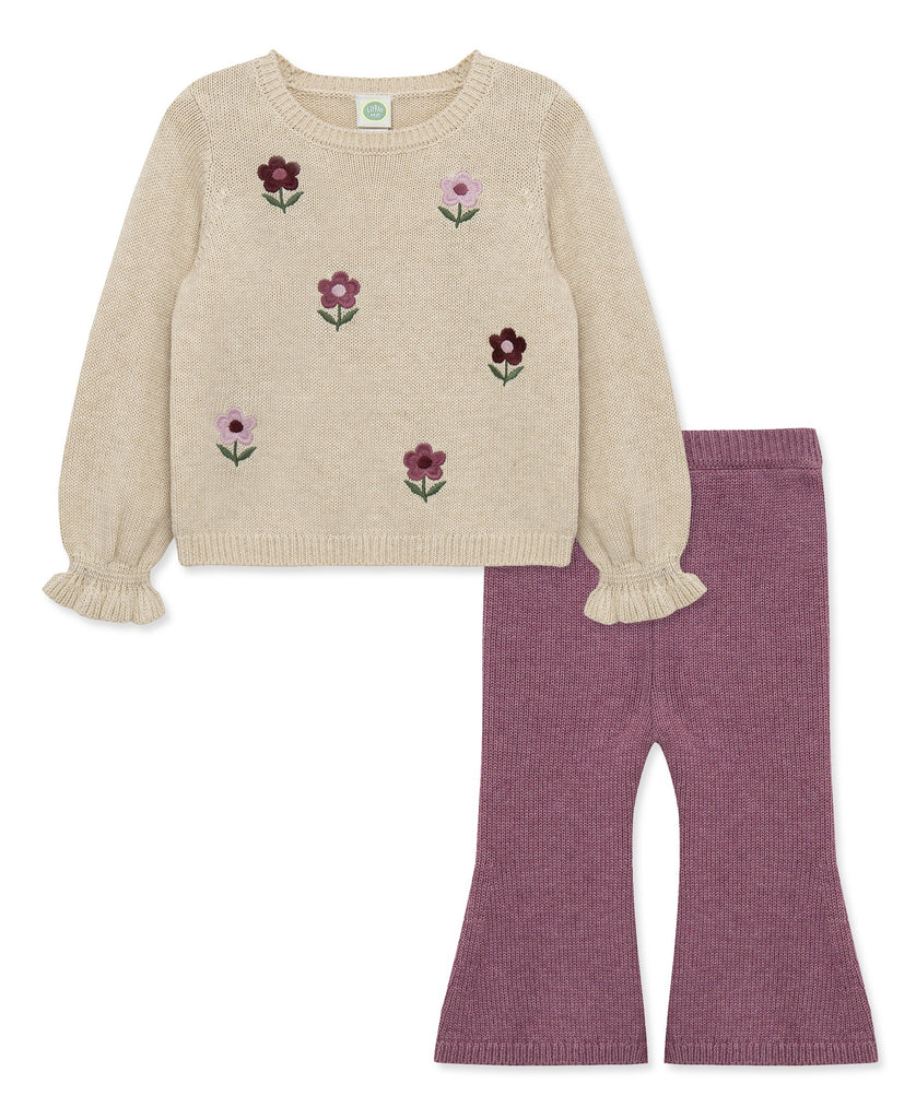 2 Piece Girls Garden Sweater & Pants