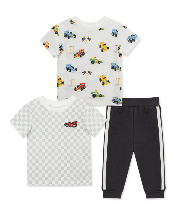 Little Me Girls Boys Infants Toddlers T-Shirts Pants Racecars 100% Cotton The Plaid Giraffe Children's Boutique