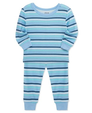 Little Me Boys Toddlers Pajamas Sleepwear Nightwear Stripes Bamboo The Plaid Giraffe Children's Boutique