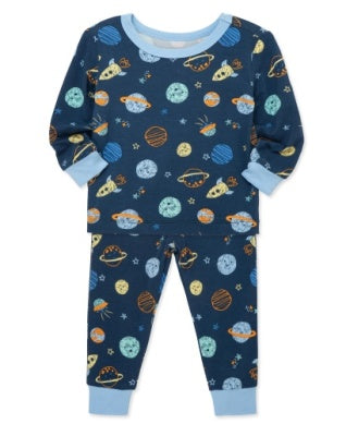 Little Me Boys Toddlers Pajamas Sleepwear Nightwear Planets Space Bamboo The Plaid Giraffe Children's Boutique